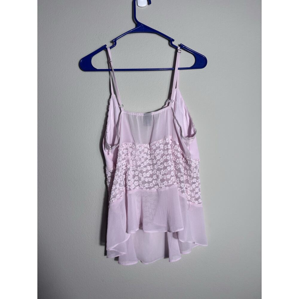 Light Pink Lace Camisole Tank Top Wild Fable Size XL Sweetheart Neckline Ruffle - Picture 7 of 7